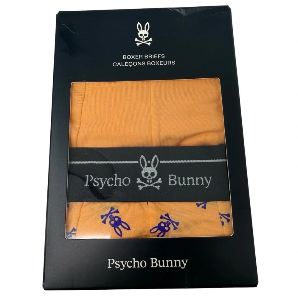 Psycho Bunny‎ Size XL Orange 2 Pack Boxer Briefs NWT
